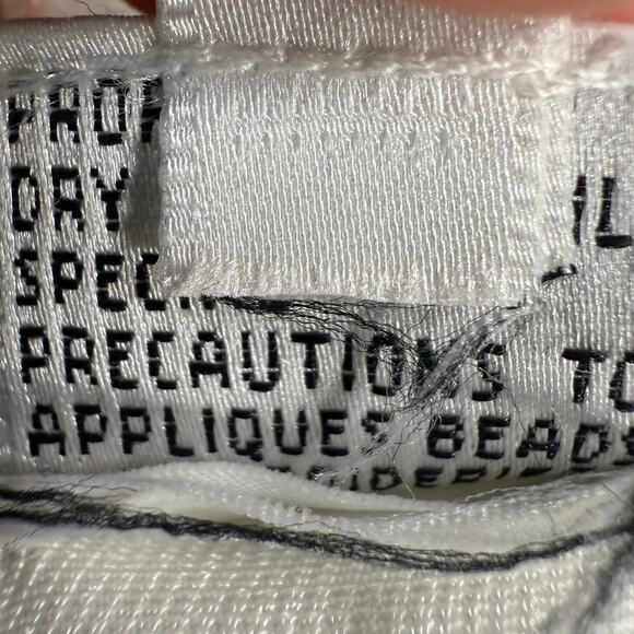 Vintage 90s Bill Blass White Evening Gown & Beaded Crop Jacket Set Size 6 - Picture 7 of 10